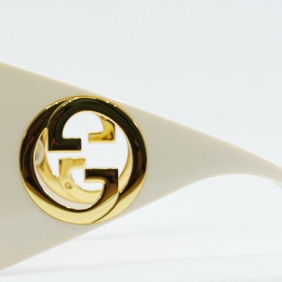 FINAL PRICE NEW GUCCI GG1255S 002 IVORY LIGHT BROWN SS’23 SUNGLASSES - Picture 6 of 11